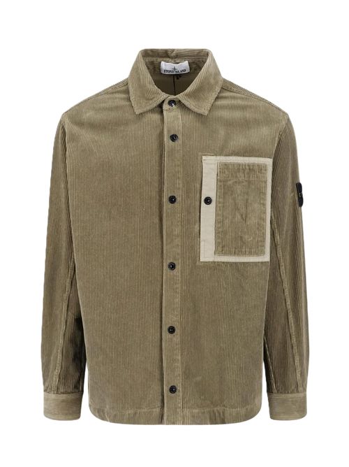 Camicia a maniche lunghe con logo Stone Island Stone Island | L2S15 1200016 S0212V005G MILITARY GREEN